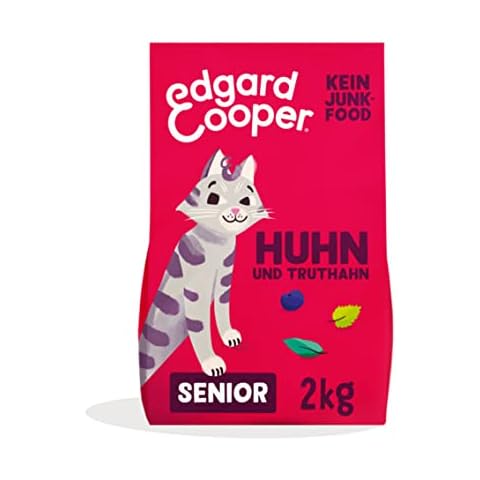 Edgard & Cooper Katzenfutter getreidefrei Trockenfutter hochwertiges Katzenfutter ohne Getreide Senior Huhn & Truthahn 2kg - Natürlicher, viel frischer Huhn Cover