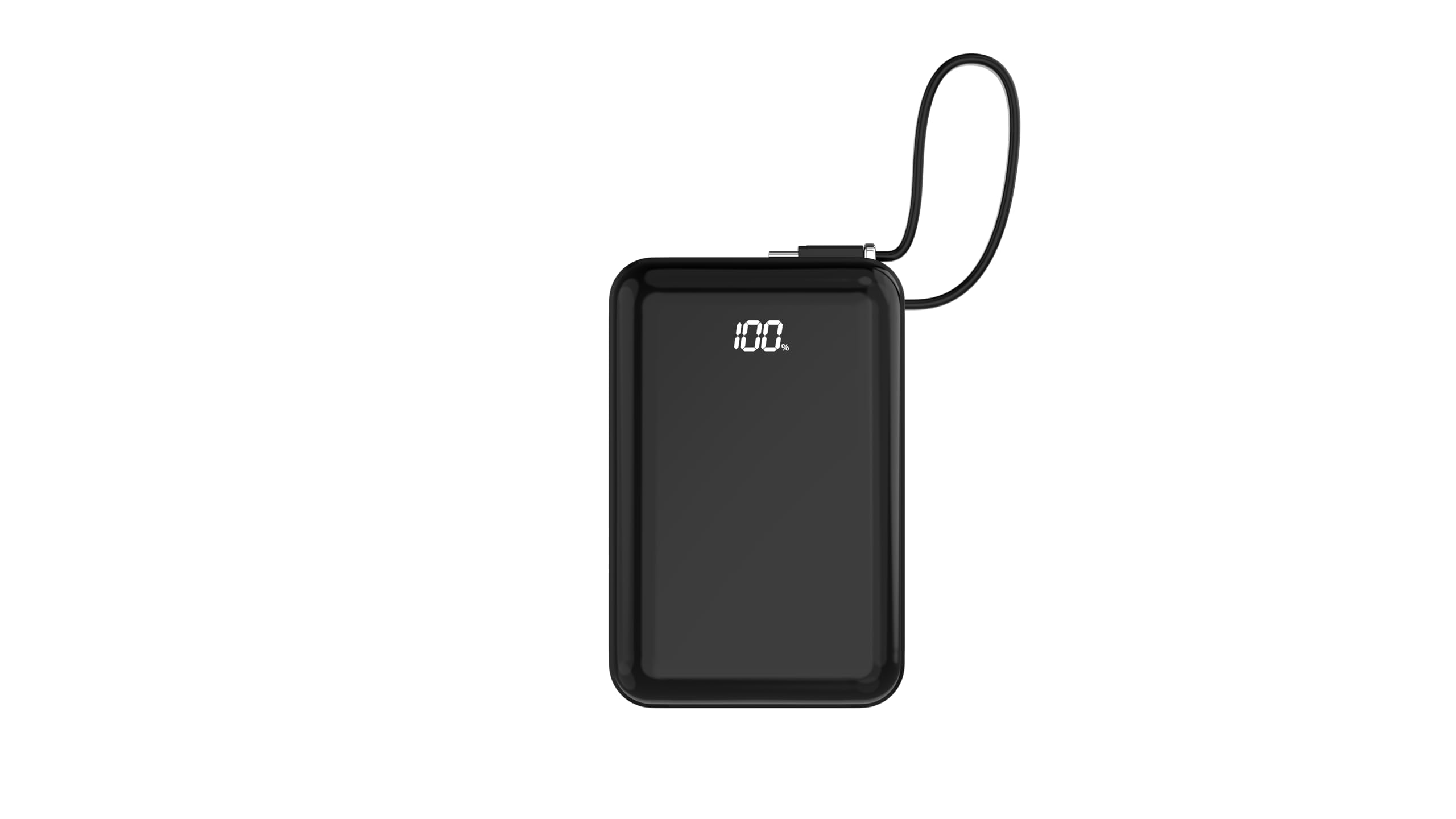 Nilox Powerbank 65W 20000 mAh con Cavo USB-C Integrato, Ricarica Rapida per Notebook, Laptop, Smartphone e Tablet, Batteria Portatile con Display LED, 2 Porte USB-C, Fast Charge, Nero