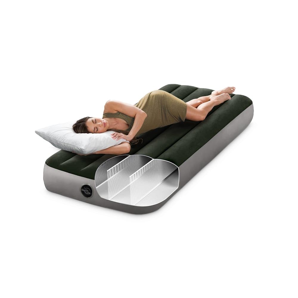 Intex - 64106 - Matelas Gonflable Prestige Downy - 1 Pers (Lot de 2)