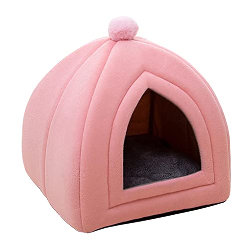 SM SunniMix Casetta per Gatti, Casette per cani, Cuccia Gatto Interno, presenta un letto simile a una grotta, universale in tutte le stagioni, Rosa