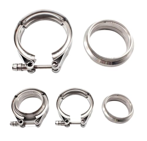 Abrazaderas para mangueras y kit de brida en V de acero inoxidable para escape 2