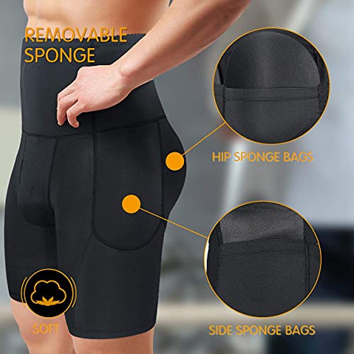 Nonecho Men'S Padded Briefs Boxer Underwear Tummy Control Shorts High Waist Body Shaper Enhance Butt Lifter Shapewear Abdomen thumb #3