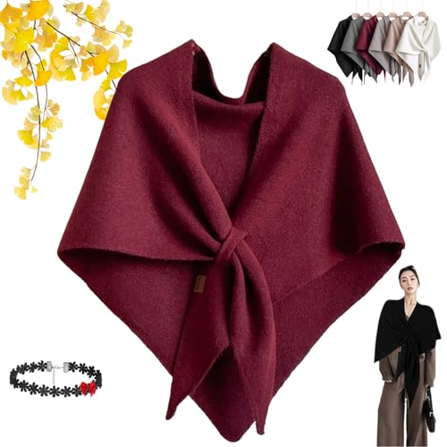 Gettoreach Women'S Solid Color Scarf Casual Soft Comfortable Shawl for Daily Wear 2025 New Spring All-Match Neck Shawl