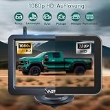 VASTEND Rückfahrkamera Kabellos HD 1080P Autokamera, 5'' Monitor, Split Bildschirm 2 Kanäle...