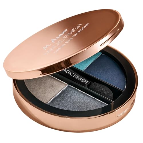 M. Asam MAGIC FINISH Lidschatten Palette Satin Eyeshadow No. 5 (4 x 2,25g) – 4-in-1 Make-up mit Hyaluron, ultrafeinen Farbpigmenten, Satin-Finish & intensiver Farbe, Etui mit Spiegel & Applikator