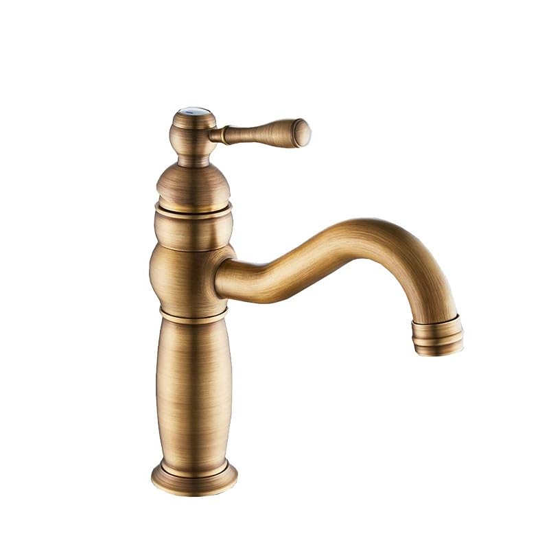 Robinet basin de lavabo vintage en cuivre antique pour vasque