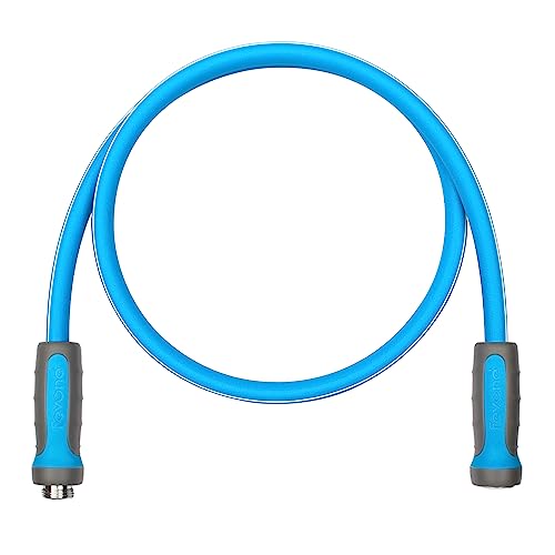 Fevone 6 ft Garden Leader Hose with Swivel Handle, All Weather Flexible, Heavy-Duty & Durable, Leak-Free Connection