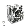 Worm Mechanical Gearbox for Nema23 Stepper Motor, NMRV030 Turbo-Worm Speed Reducer, 14mm Output Ratio 5:1 7.5:1 10:1 20:1 50:1-80:1 Gearbox Stepper (Color : 7.5 to 1, Size : Dual Shaft)