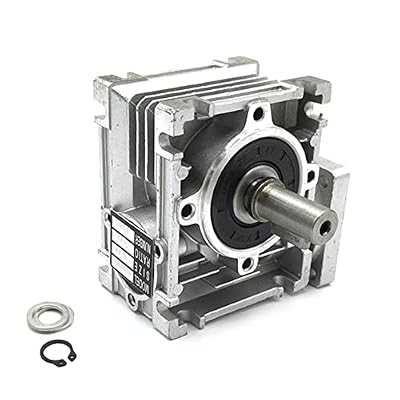 Worm Mechanical Gearbox for Nema23 Stepper Motor, NMRV030 Turbo-Worm Speed Reducer, 14mm Output Ratio 5:1 7.5:1 10:1 20:1 50:1-80:1 Gearbox Stepper (Color : 7.5 to 1, Size : Dual Shaft)