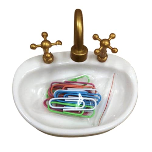 Faucet Desk Decor, Paperclip Holder Dispenser, Stationery, Sink Mini