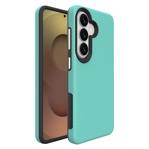 Image of NOXO Ultra-Hybrid Triangle Back Case Cover Compatible with Samsung Galaxy S26 Plus | Shockproof Design | Camera Protection | Soft TPU & Rugged PC | Bumper Cases and Covers (Mint Green)