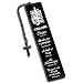 Zaamwoyy Bible Verse Metal Bookmark for Men, Man of God Christian Bookmark for Men, Religious Fathers Day Gift Scripture Book Mark with Cross Pendant for Husband Dad Reading Gifts