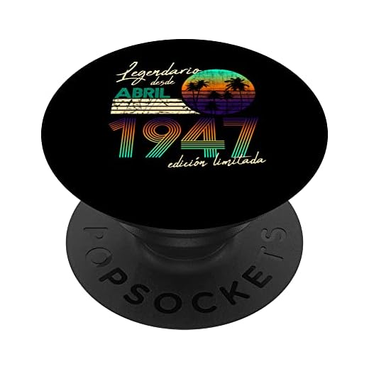 Cumpleaños Hombre Regalos Legendario Desde Abril 1947 PopSockets PopGrip Intercambiable