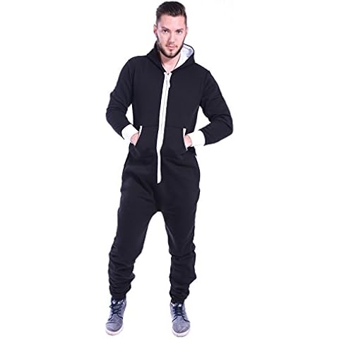 newfacelook Men's Hoodie Black Black Medium Cover