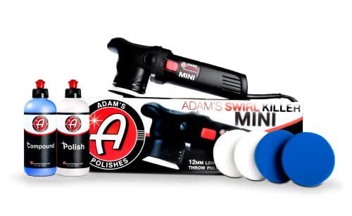 Adamâ€™s Swirl Killer 12mm Car Buffer Polisher Kit - Orbital Polishing Paint Correcting Buffer Tool - Car Scratch Remover, Correcting Polish - Use Post Car Wash Clay Bar & Pre Wax or Ceramic Coating