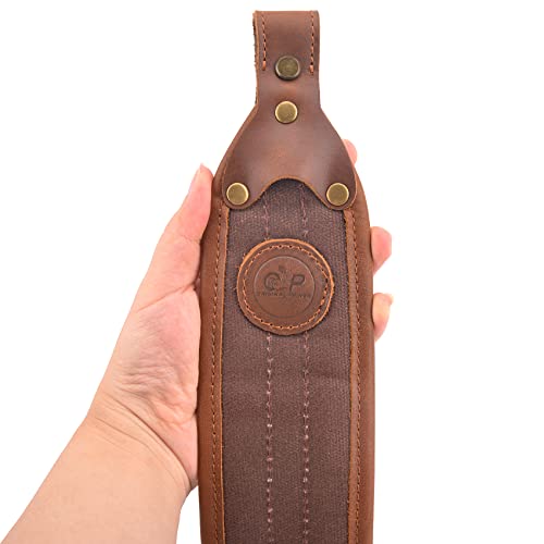 Canvas Leather Rifle Sling, Anti-Slip Shoulder Strap, Length Adjustable Gun Sling For Hunting #TOP4
