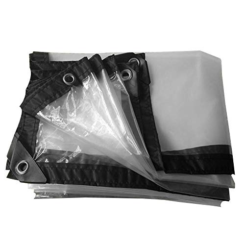 Preisvergleich Produktbild Qiutianchen Abdeckplane transparent Plane Glasplane mit gepolstertem und verstärktem Rand extra dick Outdoor Markise, farblos, 1x1m