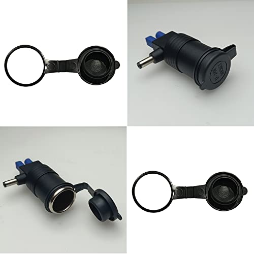 Jinkaiming 2Pcs 12V/24V Ec5 Female To Cigarette Lighter Female With Waterproof Cover To Dc5.5Mmx2.1Mm Male Connector Car Start Emergency Power Adapter For Auto Vacuum Cleaner Battery Jump Starter #TOP3