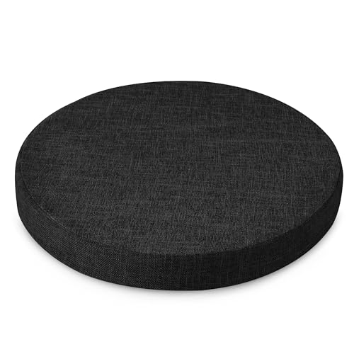 AddGrace Cojines redondos para sillas de comedor, cojines redondos suaves para asiento de cocina con funda extraíble, almohadillas de asiento gruesas antideslizantes para comedor y cocina, 1 paquete