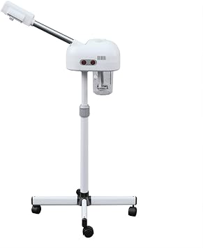 Professional Facial Steamer, Vaporizador Facial Steamer On Wheels Ionic Ozone Facial Steamer with Hot Mist Function Esthetician Steamer for Home Salon Spa Skin Cleaning
