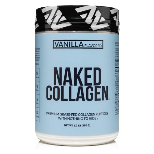 Image of NAKED Vanilla Collagen Peptides Protein Powder, 25 Servings, Pasture-Raised, Grass-Fed Hydrolyzed Collagen Supplement, Paleo Friendly, Non-GMO, Keto, Gluten Free, 19.4oz