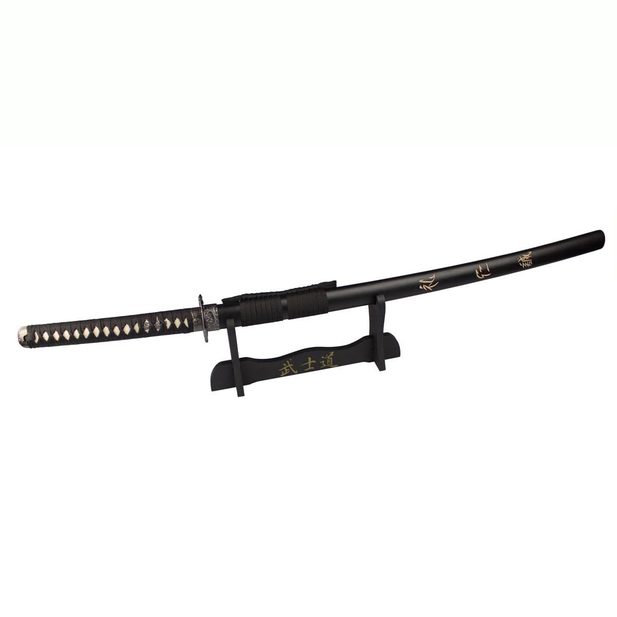 Last Samurai Katana Deko-Schwert im japanischen Stil | Stumpfe Klinge aus Metall - mit Schwertständer – 104 cm Samuraischwert Filmnachbildung – Geschenkidee für Sammler & Filmfans