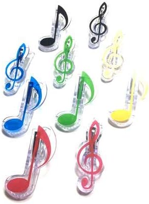Amazon Red Lightning 音符 クリップ ト音記号 メモクリップ 30個セット カラフル 楽譜 譜面 スコア 音楽 ミュージック 吹奏楽 ビッグバンド Rl090 クリップ リング 文房具 オフィス用品