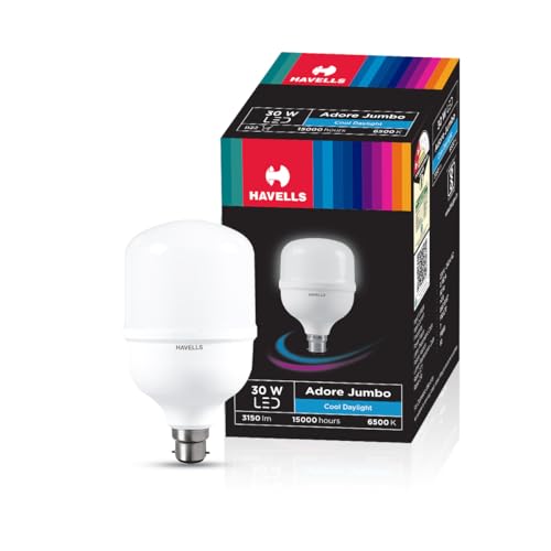 Havells 30W high wattage Bulb | High CRI & High Efficiency | Energy Efficient | Mercury-Free | 4KV Surge Protection | 100 Lumens Per Watt |Cool Day Li