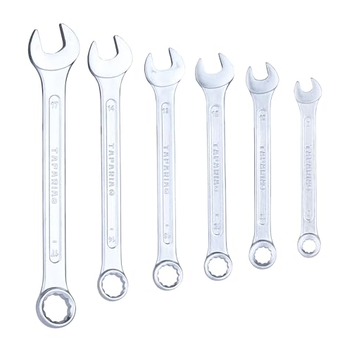 Image of Taparia CSS6 Steel 8 to 17 Combination Spanner Set (Silver, Pack of 6)