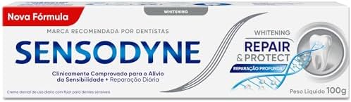 Sensodyne Creme Dental Repair e Protect Whitening, com Flúor, Res...