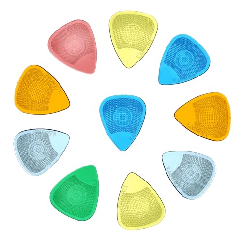 Image of Kadence 10 Guitar Picks with Hostile Grip in 0.48, 0.58, 0.71, 0.77, 0.88 and 0.99mm with Mix Colors, Anti slip, Stronger, Guitar Plectrums (Mix Colors and Various Thickness)
