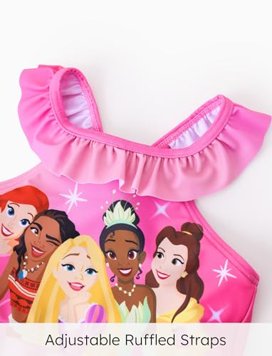Image of Disney Elsa Princess Toddler Girls Two Piece Tankini Top and Bow Tie Bikini Bottom Beach Swimsuit Set