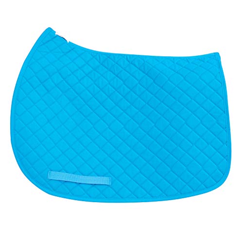 TuffRider Basic All Purpose Horse Riding Saddle Pad | Wither Relief Brushed Underside for Training and Competition - Ocean