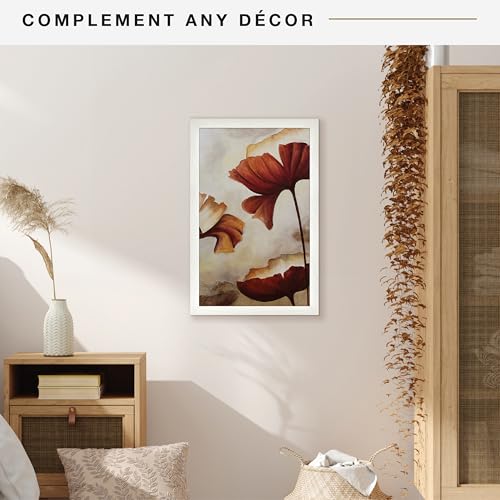 MCS Studio Gallery 14x22 Poster Frame White Woodgrain, Vertical & Horizontal Wall Hanging Large Picture Frame for Photos, Posters & Art Prints (1-Pack)