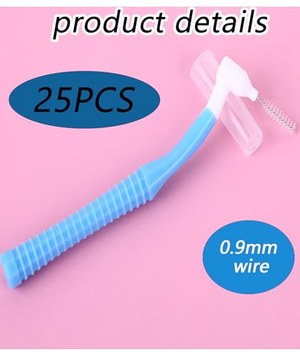 Image of 25 Pcs dental floss, Interdental Brush Ultra Tight Bristles Tooth Flossing Head Oral Dental Hygiene Brush Tooth Pick Flosser Toothpick Sticks For Teeth Oral Dental Care Brush Cleaning Tool