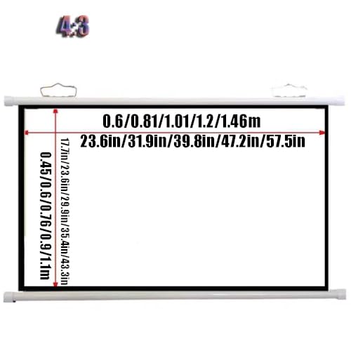 Pantalla de proyección retráctil 72 pulgadas 4:3 miniatura 7