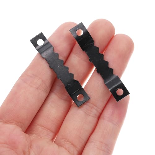 Image of uxcell 80pcs Saw Tooth Picture Hangers with 160pcs Screws, Picture Frames Picture Hangers with Screws for Hanging Clock Paintings Artwork Picture Frame Hook Photos (Black)