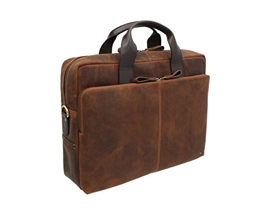 Bolso de cuero VISCONTI Toscana HUGO 15 protege tu portátil con estilo retro