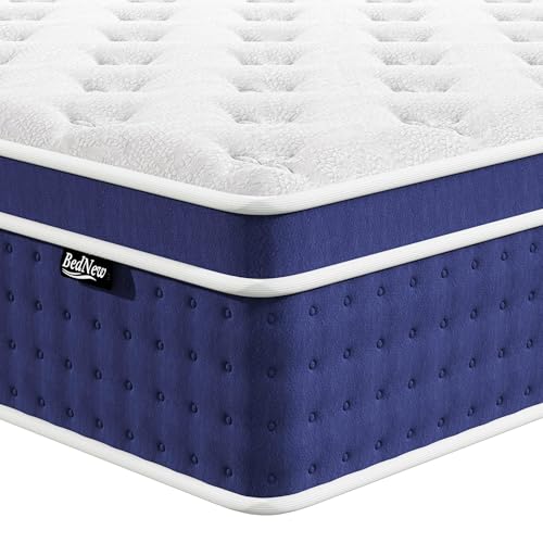 Bednew Matratze 160 x 200cm, 30.5cm Federkernmatratze, H3 Höhe 7-Zonen Orthopädische Taschenfederkernmatratze mit Comfort Memory-Schaum… – Ansicht 1