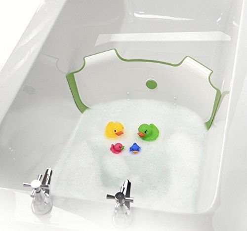 BabyDam Bathwater Barrier White & Green