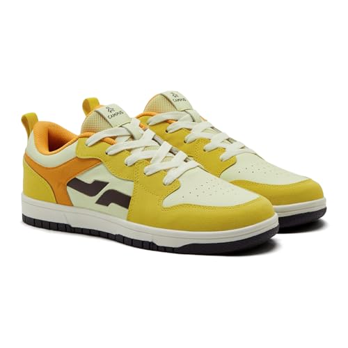 Campus Men's CRUVO Yellow Sneakers 8UK Yellow/Orange - Image 4