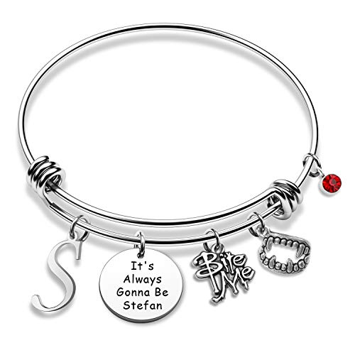 G-Ahora Vampire Diaries Jewelry Team Damon/Stefan/Salvatore Since 1864 Vampire Diaries Charm Bracelet for Vampire Fans (BR-Stefan)