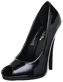  PleaserUSA Peep-Toe Pumps Domina-212 Lack schwarz Gr. 35