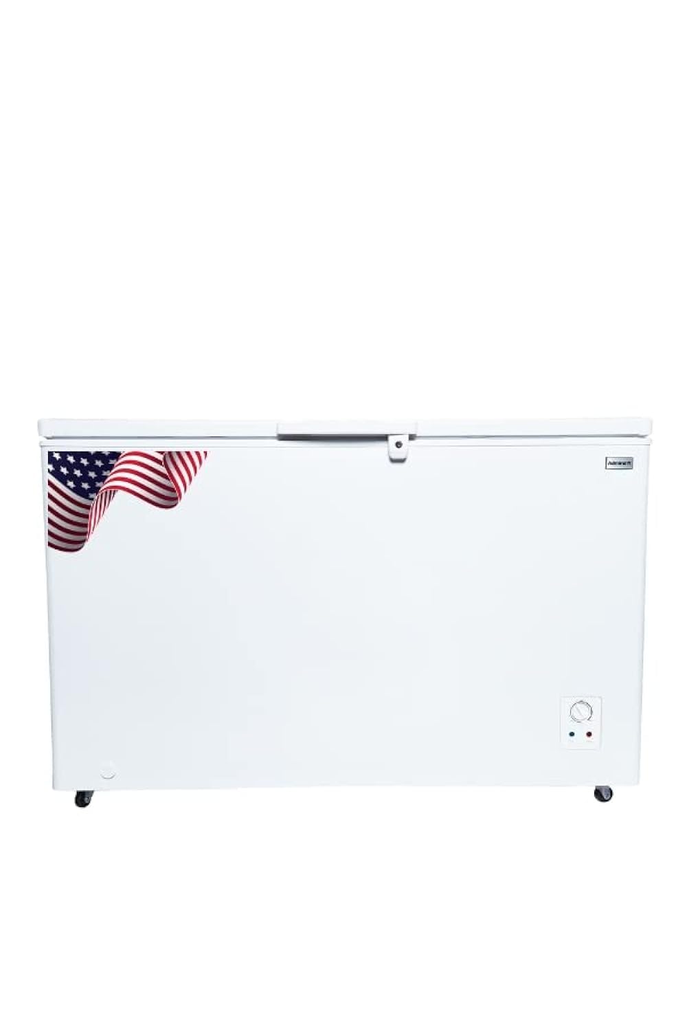 Admiral 325L Chest Freezer, White Interior - with gross capacity of 325 L, Net capacity 248L, Outside Condenser, Tropical Type, Lock & Key with Lamp, ADCF325WE, 1 Year Warranty.