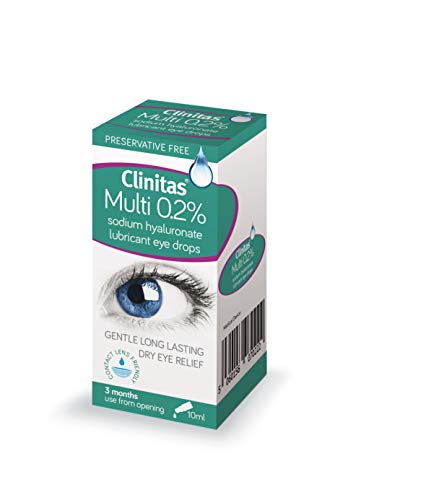 CLINITAS MULTI 0.2% (SODIUM HYALURONATE 0.2% PF EYE DROPS), 10ML (Pack Of 2)