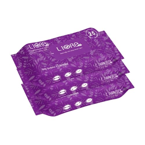 Image of Wet Wipes, Daily Cleansing, Refreshing & Moisturizing Facial Wipes | Lavender | Anti-Acne, Biodegradable | 25 Wipes Each, Pack of 3 (Total 75 Wipes)