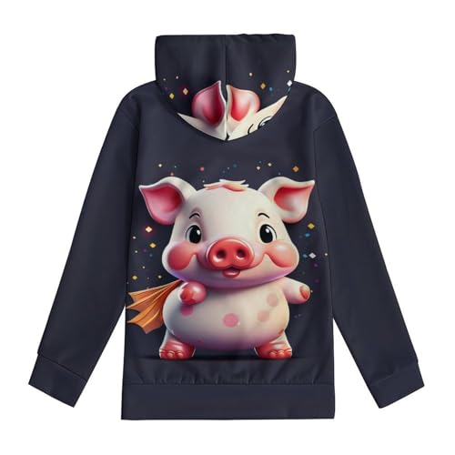 Sweat à capuche cochon pour enfants de 110 à 150 cm - 5