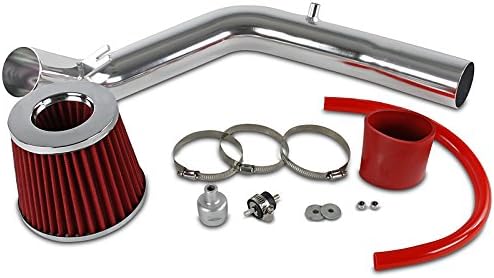 Kit de admissão de ar frio SPEC-D TUNING com filtro vermelho para VW Golf e Jetta MK4 1.8T ou 2.0L – 1 conjunto