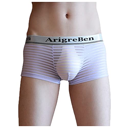 Boxershorts voor heren, katoenen onderbroek, basic boxer, broek voor mannen, gestreept, transparant ondergoed, broekje… - Afbeelding 3