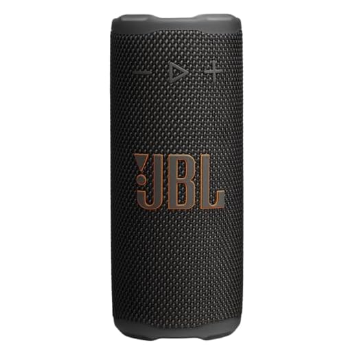 JBL Grip Kompakter Bluetooth Lautsprecher, JBL Pro Sound mit AI Sound Boost, IP68 Wasser- und Staubdicht, Umgebungslicht, Bis zu 14h Wiedergabe, Auracast Multi-Speaker, JBL Portable App, Schwarz